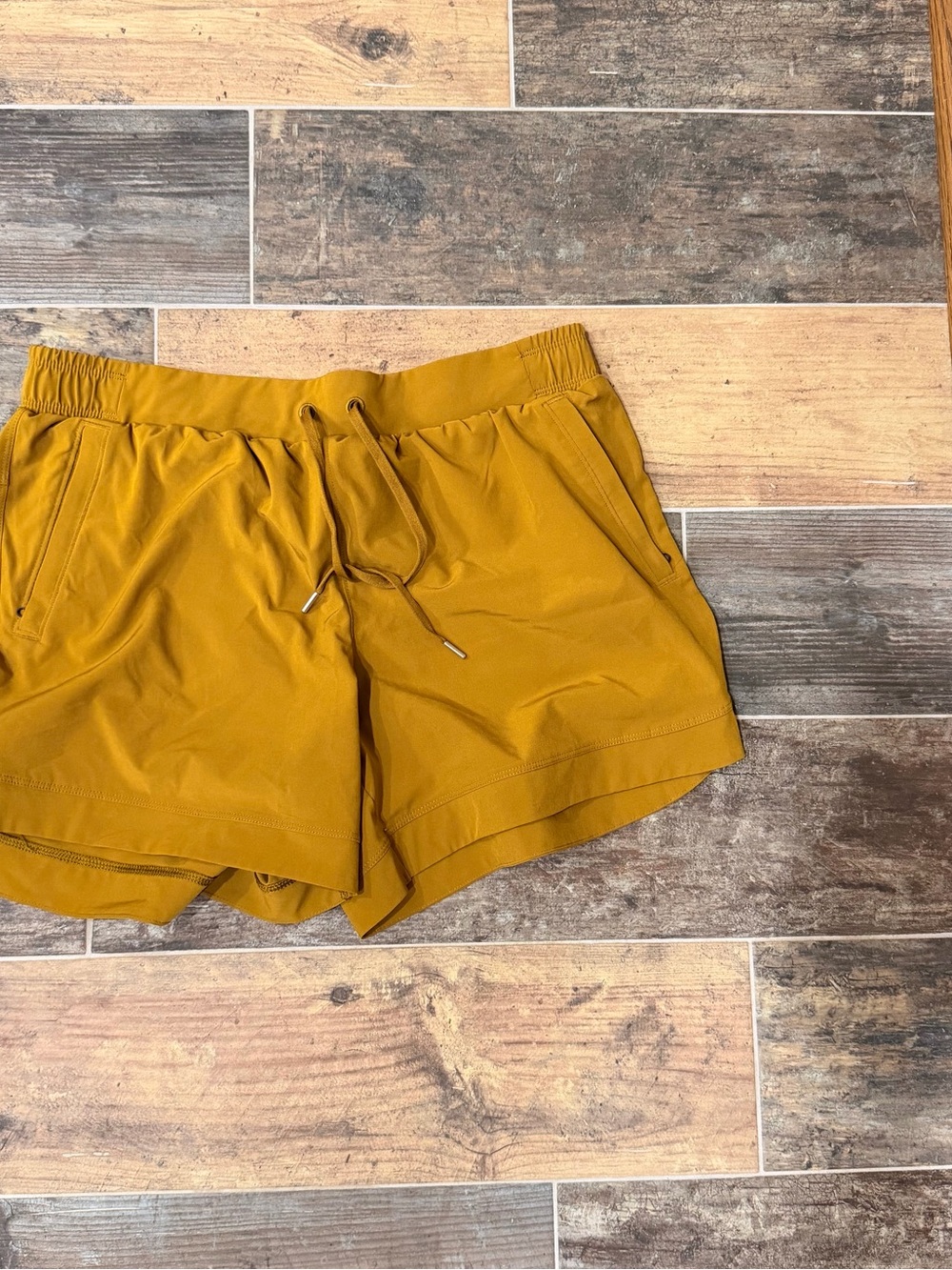 Women’s Mustard Athletic Drawstring Shorts